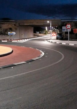 Iluminación rotonda Monforte y Monovar